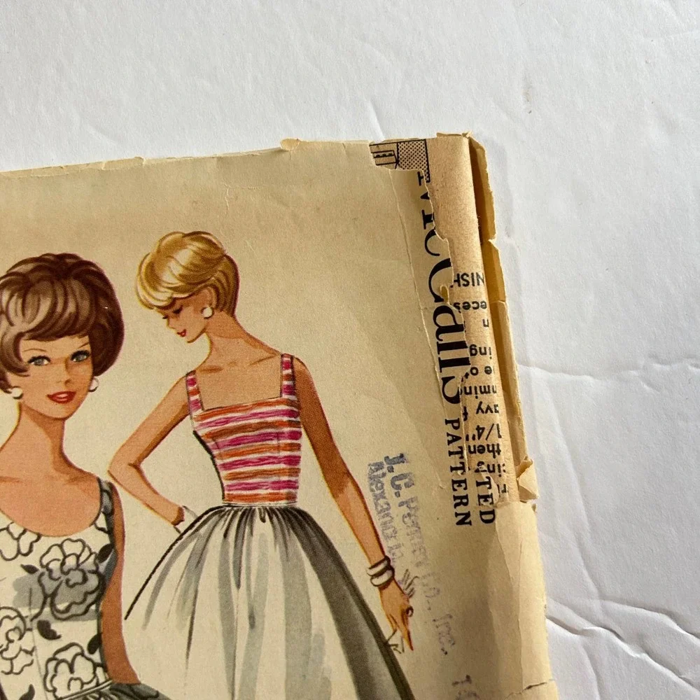 McCalls Vintage1960's Pattern #6354 Misses and‎ Juniors Dress HTF